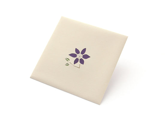 Paper Cutout Mini Envelope "Clematis"