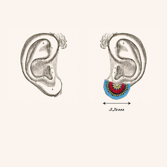 ARRO BLOOM EARRINGS EAR-CLIP TURQUOISE