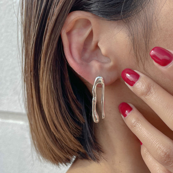 Silver Earrings Rolling earrings