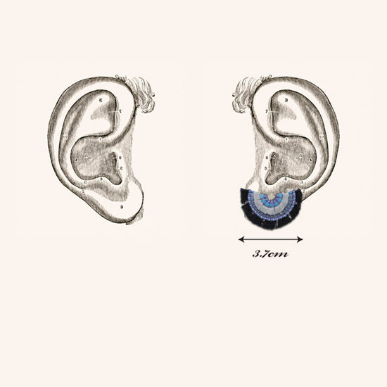 ARRO BLOOM EARRINGS EAR-CLIP NAVY