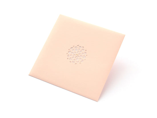Paper Cutout Mini Envelope "Light Pink Flower"