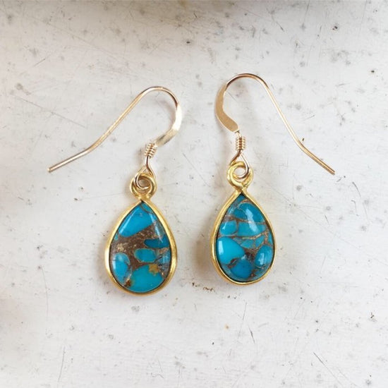 Blue Copper Turquoise earrings