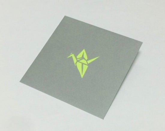 Paper Cutout Mini Envelope "Fluorescent Crane"