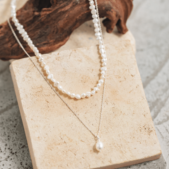 pearl double necklace