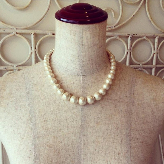 Cotton Pearl Necklace 8mm / 8-14mm / 10-16mm
