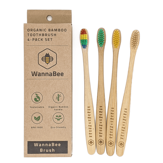 Bamboo Toothbrush Set of 4