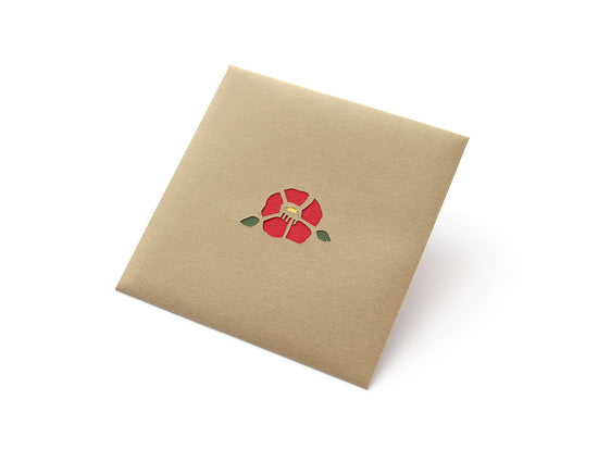 Paper Cutout Mini Envelope "Camellia"