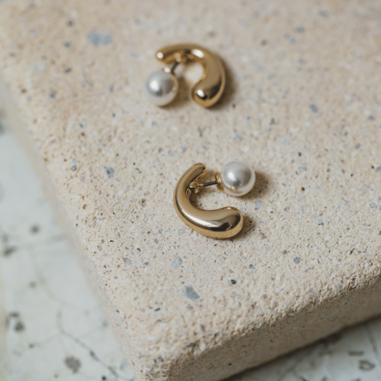 back pearl earrings